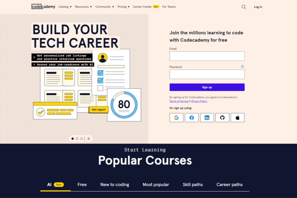 Codecademy Online Learning