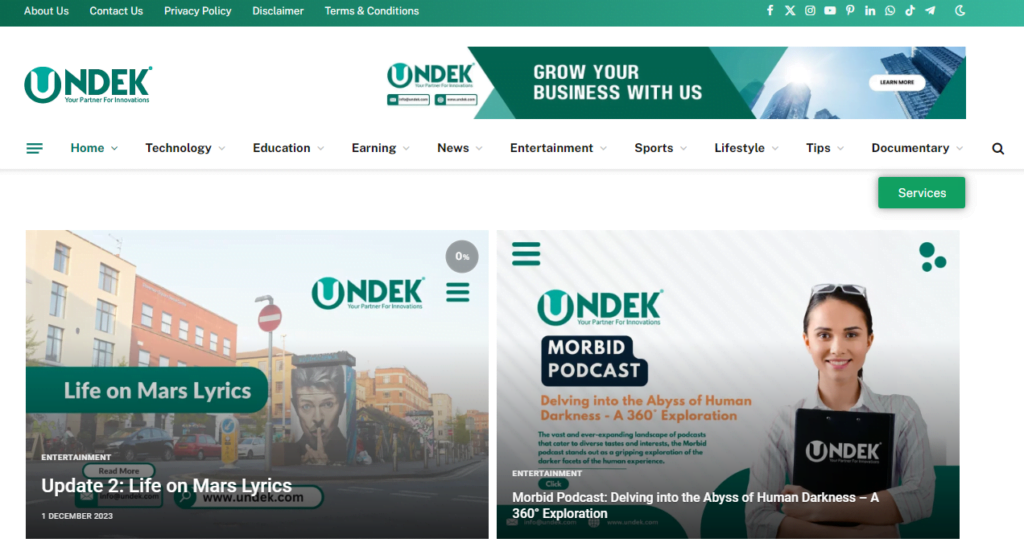 undek website